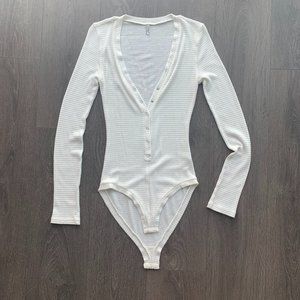 Free People Waffle Bodysuit